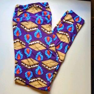 Lularoe S'mores print TC Leggings